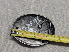 vintage FLOWER belt buckle RHINESTONE floral STUDDED western GLAM statement