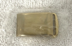 Vintage Hickok USA Small Gold Tone Basic Uniform Military Style Belt Buckle
