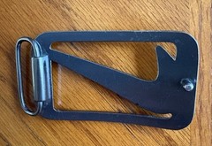 Nike Swoosh Logo Silver Metal Rectangular Frame Belt Buckle