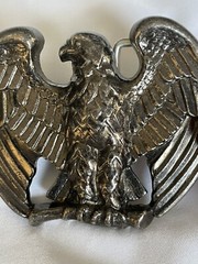 Vintage Avon American Eagle Patriotic Pewter Belt Buckle 2.5”