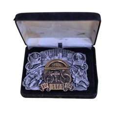 Vintage 1992 AMA Motorcycle Heritage Museum Belt Buckle Bergamot Limited Edition