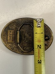 Vintage 1981 Great American Buckle Co Cowboy Horse Western Belt Buckle USA