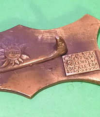 Vintage 1974 Frisco Railroad Belt Buckle Lewis Buckle Co Chicago Brass Frisco