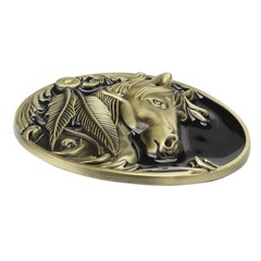 Horse Head Belt Buckle Western Cowboy Motorcycle Riding Belt Buckle