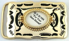 30×22 30mm x 22mm Oval Cab Goldplated Southwest Western Belt Buckle Mounting