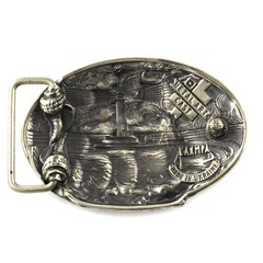 Frigate german silver buckle, barque, sailing vessel, sailship handmade buckle