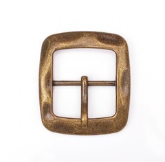 Vintage Brass Center Bar Belt Buckle for DIY Leathercraft Belt Fit 40mm Strap