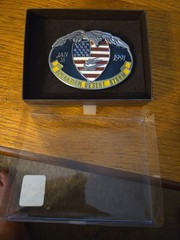 Operation Desert Storm Jan 16 1991 Metal Belt Buckle Eagle Jets American Flag
