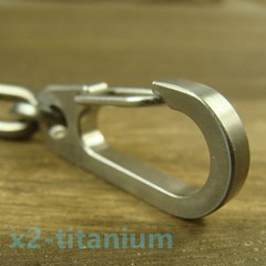 Heavy duty Titanium anti lost Key chain ring bracelet snap hook carabiner XH894