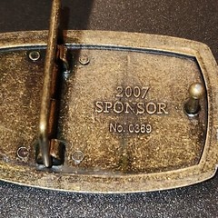 The American Veterans Disabled For Life Memorial Belt Buckle 2007 Sponsor