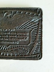 Brass Right To Keep Bear Arms Gun Rights Eagle Belt Buckle 2nd Amendment Frontie
