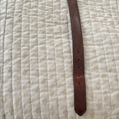 Columbia Vintage Dark Brown Leather Men&rsquo;s Belt with Silver 2&Prime; Buckle Size 38