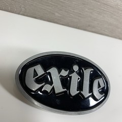 EXILE CYCLES Black Gloss Belt Buckle 4” x 2-3/8”