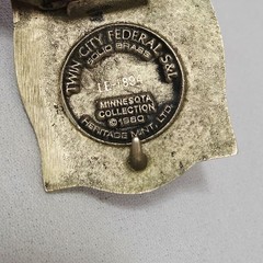 Belt Buckle – 1980 Twin City Federal #LE-1894 « Minnesota Voyageur » brass