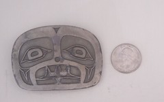 Vintage 80s Pacific Northwest Totem Art Beaver Belt Buckle