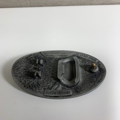 EXILE CYCLES Black Gloss Belt Buckle 4” x 2-3/8”