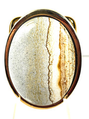 Chicken Track Jasper Brass Artisan Belt Buckle Crafted in USA 9006