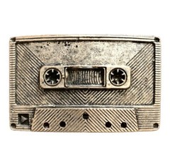 Vintage Cassette Music Belt Buckle