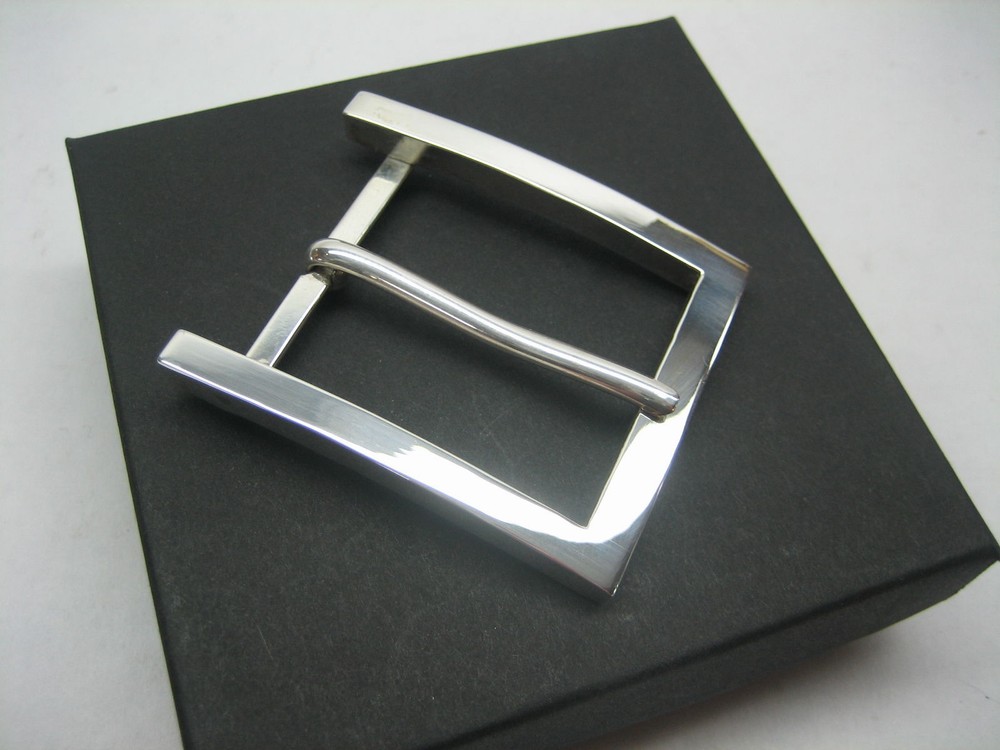 STERLING SILVER 925 BUCKLE AVAILABLE FOR 1&Prime; 1-1/8&Prime; 1-1/4&Prime; 1-3/8&Prime; 1-1/2&Prime; BELTS