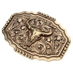 Bull Heads Western Belt Buckle Animal Steer Head Cowboy Belt Buckle for Women