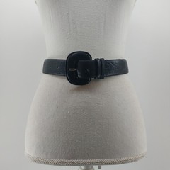 The Ritz Accessory Womens Belt Small Medium Black Genuine Leather