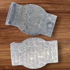 Belt buckle Damascus hand forged