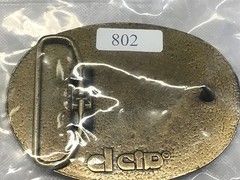 Decatur Illinois IL Leather Transportation Award Belt Buckle by El Cid