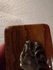 HANDMADE Elk MENS BELT BUCKLE CASUAL Blemished chipped Hunters Deer