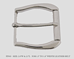 Stainless Steel Belt Buckle Men Pin Belt Buckles Fits For 1.5 inches Belt Silver