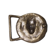 Lion Belt Buckle 2.75 Inch Brass Finish Nonmagnetic