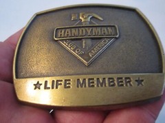 VINTAGE HANDYMAN LIFE MEMBER BELT BUCKLE – CLUB OF AMERICA – GW-14
