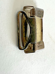 Vintage HICKOK Sterling Art Deco BELT BUCKLE / « K » 3D Monogram