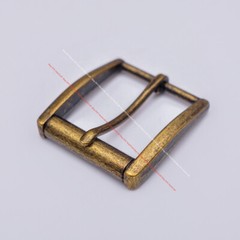 Retro Brass Plated Men Single Prong Pin Leather Belt Buckle Replacement Fit 40mm