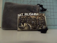 Vtg Mt Rushmore South Dakota National Monument Belt Buckle Washington Lincoln