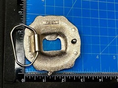 Kalan Brand Lucky Four Leaf Clover Belt Buckle and Bottle Opener Green Silver