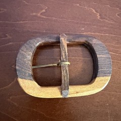 Vintage Hand Carved Wood Belt Buckle Belt Unisex Hippie Dude Chick