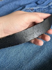 Vintage 90s Dolce & Gabbana Black Leather Belt Chunky Steel Buckle D&G JEANS Y2K