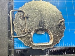 OPEN HERE Bar Party Pick Up Line Novelty Drinking Belt Buckle with Bottle Opener