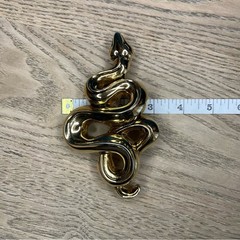 Kieselstein-Cord Snake Serpent Large Gold Buckle Brown Alligator Belt RARE