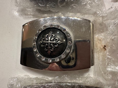 LOT OF 20 Washed Up Hollywood 1.5&Prime; Fleur Heraldic Metal WUH Belt Buckle unused!
