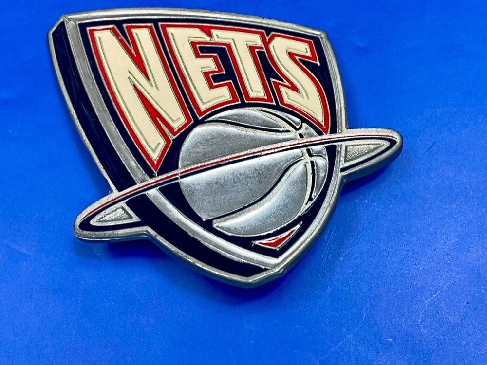 Nets Basketball NBA Fan Team Vintage Belt Buckle By Great American Products
