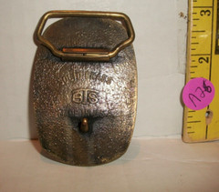 VINTAGE ADVERTISING ENERGY OIL, INC BRASS BELT BUCKLE A26 MADE IN USA
