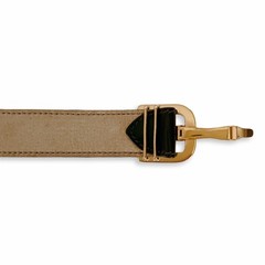Gucci Gg Logo Buckle Leather Belt Brown Gold Hardware Made In Italy