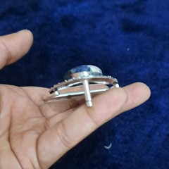 Sodalite Belt Buckle Silver Plated Handmade Western Cowboy Gemstone Buckle