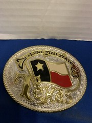 Texas Flag western belt buckle