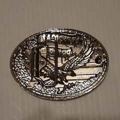 AMERICAN PRIDE / EAGLE & U.S.A. FLAG Metal Belt Buckle