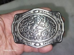 Nice Fine Pewter Metal Belt Buckle 3 3/4&Prime;