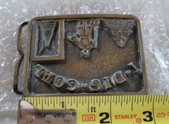 I DIG COAL WORKER MINER OCCUPATIONAL VINTAGE BELT BUCKLE