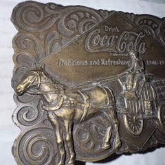 1976 Coca Cola 75th Coke Pop Soda Bottle Opener 70s Vintage Belt Buckle Freeship