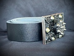 “Heavy Is the Head” New Gothic Industrial Belt Buckle OOAK Darren McNeese